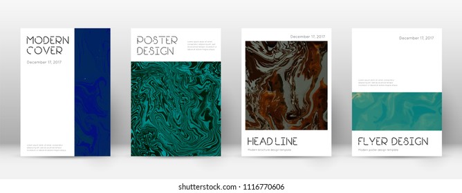 Abstract cover. Powerful design template. Suminagashi marble minimal poster. Powerful trendy abstract cover. Business vector illustration.