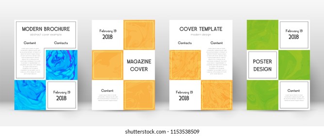 Abstract cover. Powerful design template. Suminagashi marble business poster. Powerful trendy abstract cover. Business vector illustration.