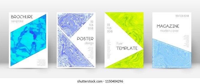 Abstract cover. Quaint design template. Suminagashi marble triangle poster. Quaint trendy abstract cover. Business vector illustration.