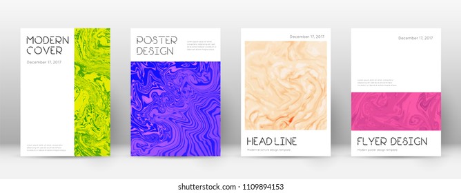 Abstract cover. Rare design template. Suminagashi marble minimal poster. Rare trendy abstract cover. Business vector illustration.