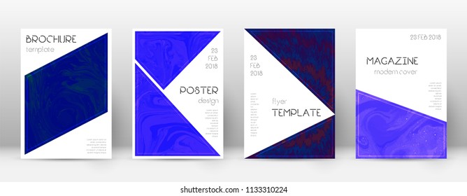 Abstract cover. Rare design template. Suminagashi marble triangle poster. Rare trendy abstract cover. Business vector illustration.