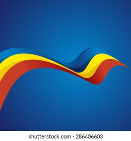 Abstract cover Romanian ribbon vector
