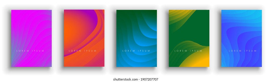 Abstract cover set. background or pattern with smooth waves. vector design. eps 10