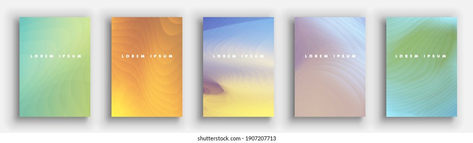 Abstract cover set. background or pattern with smooth waves. vector design. eps 10