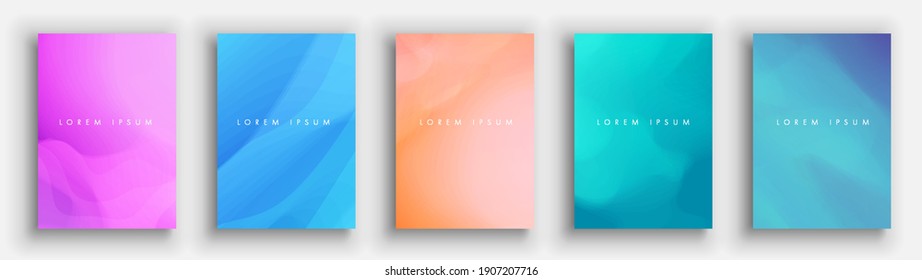 Abstract cover set. background or pattern with smooth waves. vector design. eps 10