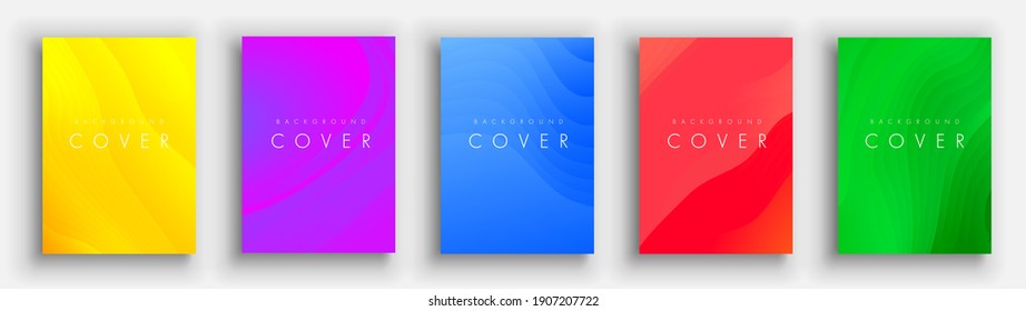 Abstract cover set. background or pattern with smooth waves. vector design. eps 10