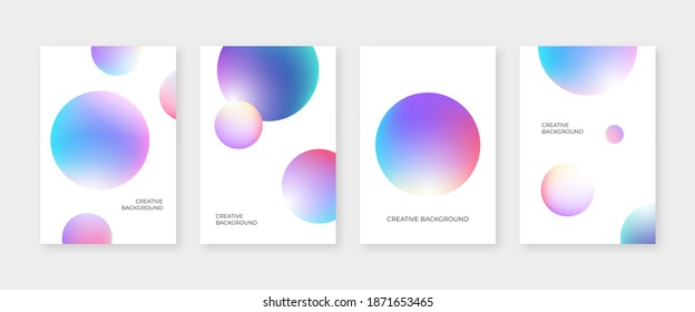 Abstract Cover Set With Colorful 3d Circle Shapes