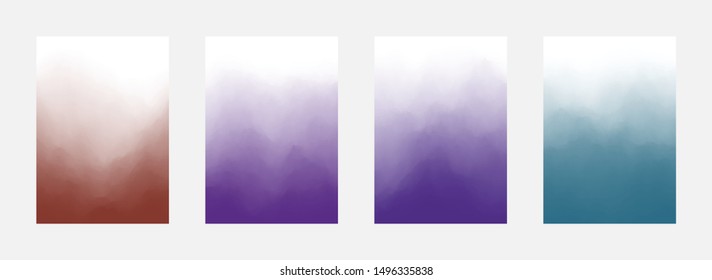Abstract Cover Set. Colorful Backdrop. Smudge Texture. Gradient Pattern. Vector illustration