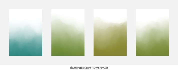 Abstract Cover Set. Colorful Backdrop. Smudge Texture. Curve Pattern. Vector illustration