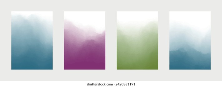 Abstract Cover Set. Colorful Background. Modern Backdrop. Paint Design. Vector illustration