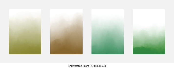Abstract Cover Set. Colorful Pattern. Gradient Texture. Paint Design. Vector illustration