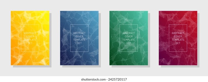 Abstract Cover Set. Colorful Pattern. Gradient Backdrop. Technology Texture. Vector