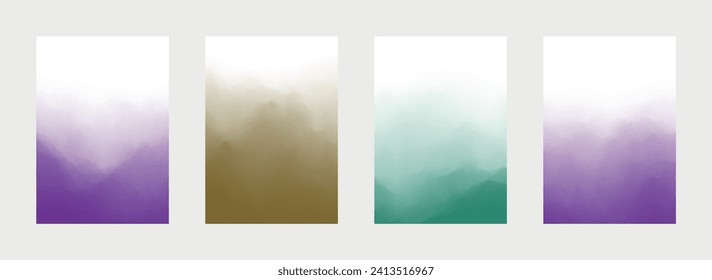 Abstract Cover Set. Curve Backdrop. Paint Texture. Smooth Design. Vector illustration