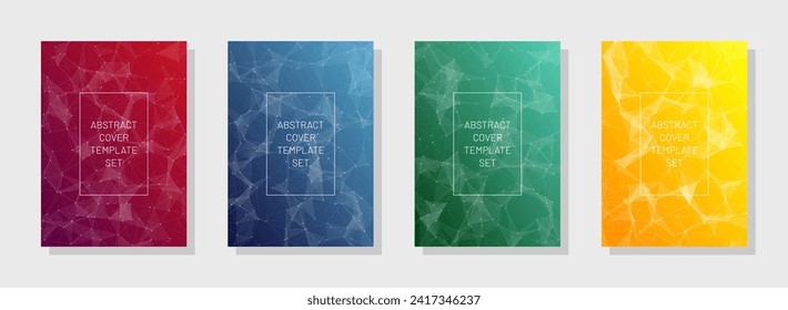 Abstract Cover Set. Engineering Background. Gradient Modern Design. Science Network Backdrop. Vector
