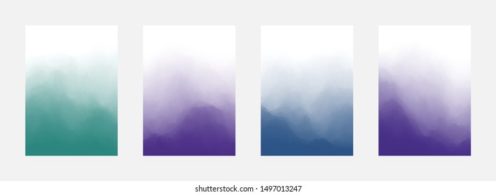 Abstract Cover Set. Fade Background. Modern Backdrop. Colorful Pattern. Vector illustration