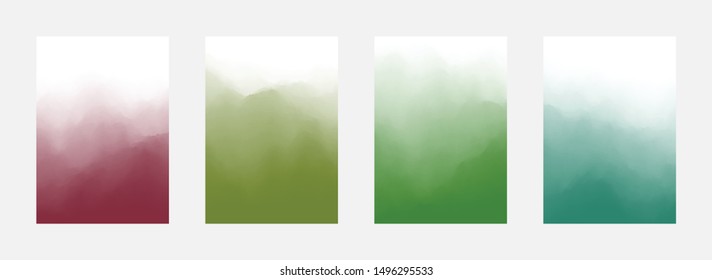 Abstract Cover Set. Fade Pattern. Smudge Texture. Multicolor Design. Vector illustration