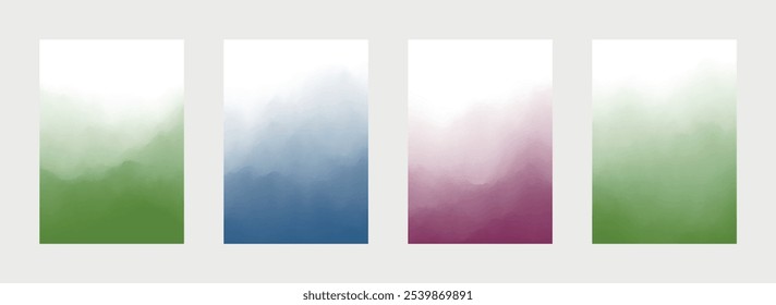 Conjunto de cubierta Abstractas. Patrón de desvanecimiento. Diseño colorido. Fondo de mancha. Ilustración vectorial
