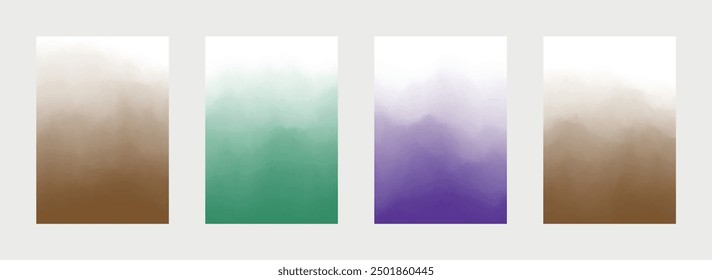 Abstract Cover Set. Fade Texture. Smudge Background. Multicolor Design. Vector illustration