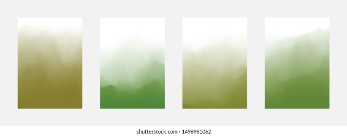 Abstract Cover Set. Gradient Background. Paint Texture. Curve Design. Vector illustration