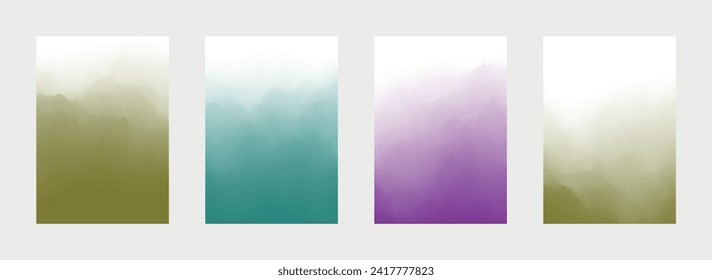 Abstract Cover Set. Gradient Background. Smooth Backdrop. Curve Pattern. Vector illustration