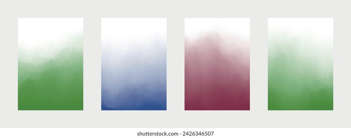 Abstract Cover Set. Gradient Background. Smudge Design. Multicolor Backdrop. Vector illustration