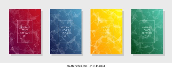 Abstract Cover Set. Gradient Colorful Background. Science Modern Pattern. Technology Backdrop. Vector