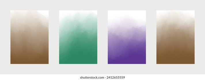 Abstract Cover Set. Gradient Pattern. Curve Background. Paint Design. Vector illustration