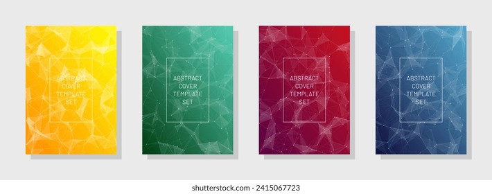 Abstract Cover Set. Gradient Pattern. Science Colorful Backdrop. Modern Texture. Vector