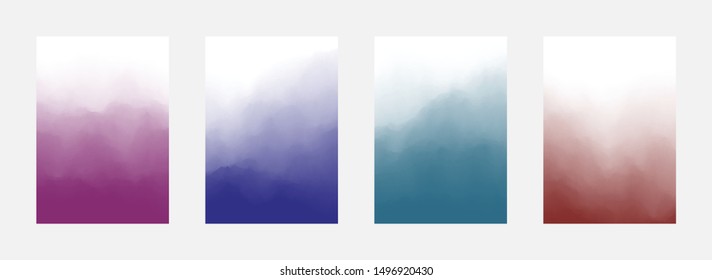 Abstract Cover Set. Modern Background. Smudge Design. Curve Texture. Vector illustration