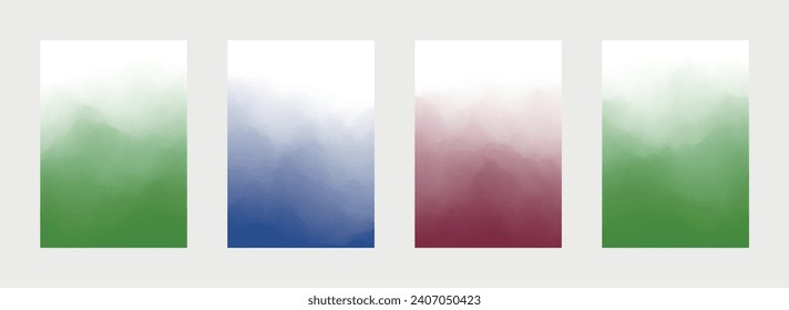 Abstract Cover Set. Modern Design. Gradient Texture. Smudge Pattern. Vector illustration