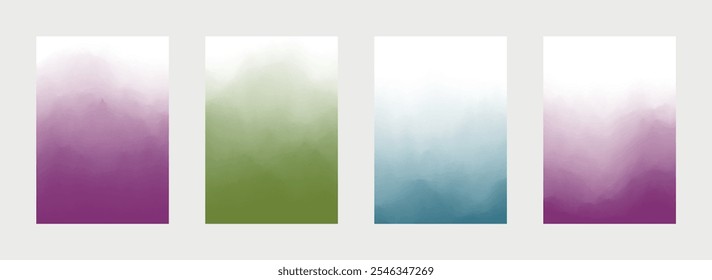 Abstract Cover Set. Multicolor Background. Fade Pattern. Paint Backdrop. Vector illustration