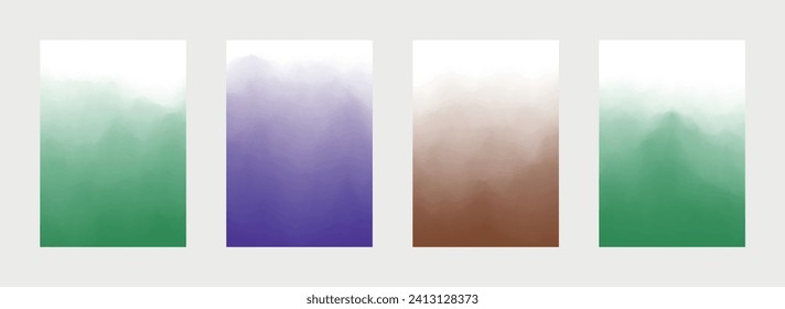 Abstract Cover Set. Multicolor Design. Smooth Pattern. Fade Backdrop. Vector illustration
