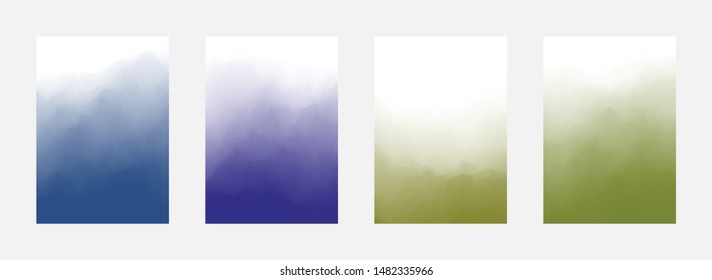 Abstract Cover Set. Paint Backdrop. Gradient Texture. Modern Background. Vector illustration