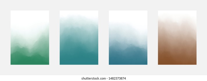 Abstract Cover Set. Paint Background. Curve Design. Gradient Texture. Vector illustration