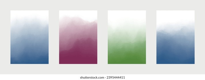 Abstract Cover Set. Paint Design. Smooth Backdrop. Multicolor Pattern. Vector illustration