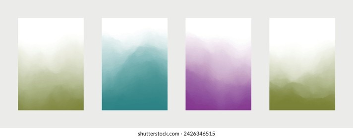 Abstract Cover Set. Paint Texture. Fade Pattern. Modern Design. Vector illustration