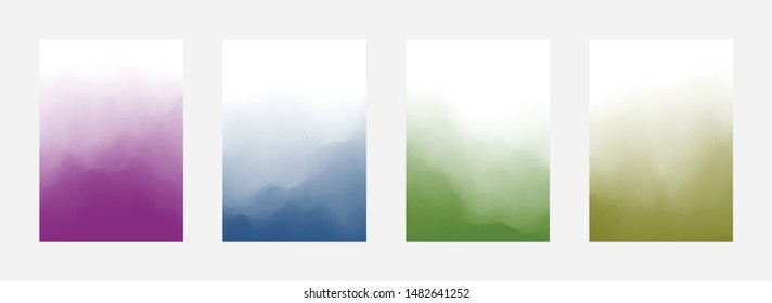 Abstract Cover Set. Smudge Pattern. Smooth Background. Curve Design. Vector illustration