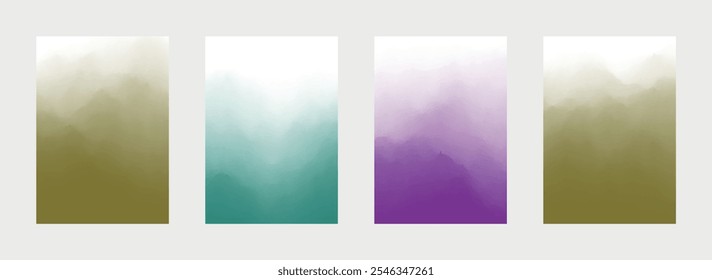 Abstract Cover Set. Smudge Pattern. Modern Backdrop. Paint Design. Vector illustration