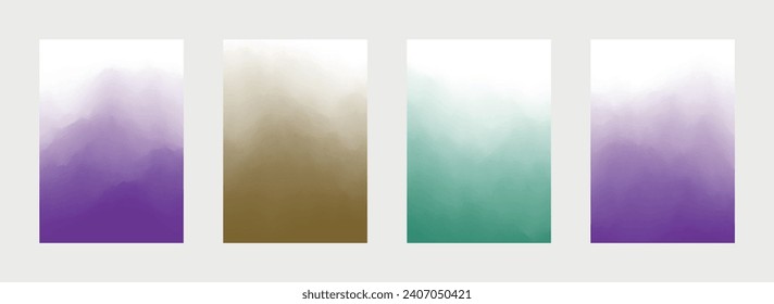 Abstract Cover Set. Smudge Texture. Gradient Design. Colorful Pattern. Vector illustration