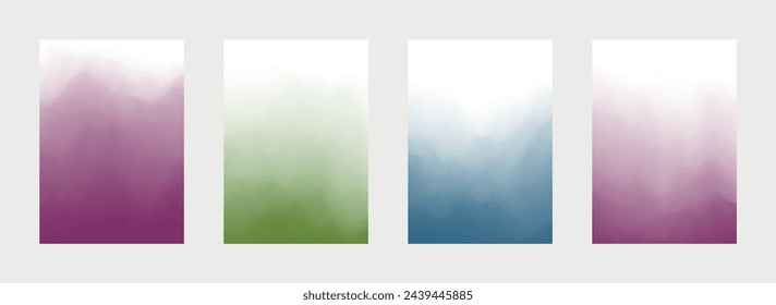 Abstract Cover Set. Smudge Texture. Colorful Pattern. Gradient Background. Vector illustration