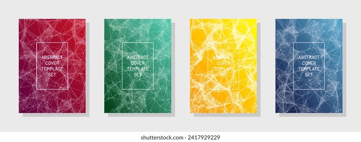 Abstract Cover Set. Technology Backdrop. Network Modern Design. Gradient Background. Vector