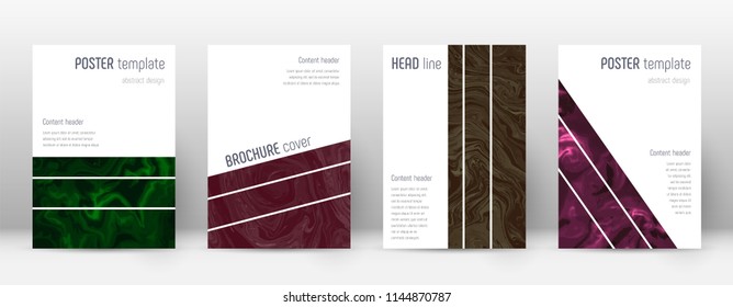 Abstract cover. Shapely design template. Suminagashi marble geometric poster. Shapely trendy abstract cover. Business vector illustration.