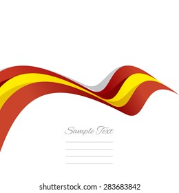 Abstract cover Spanish ribbon white background vector