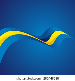 Abstract cover Swedish ribbon vector
