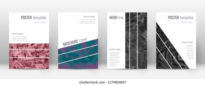 Abstract cover. Symmetrical design template. Suminagashi marble geometric poster. Symmetrical trendy abstract cover. Business vector illustration.