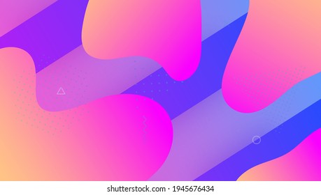 Abstract Cover. Tech Landing Page. Rainbow Banner. Dynamic Screen. Purple Mobile Design. Commercial Illustration. Trendy Frame. Flat Digital Background. Lilac Abstract Cover