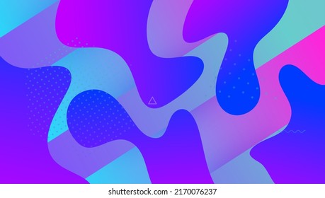 Abstract Cover. Tech Landing Page. Flat Modern Banner. Dynamic Screen. Pink Graphic Shape. Geometric Layout. Creative Magazine. Memphis Paper. Violet Abstract Cover