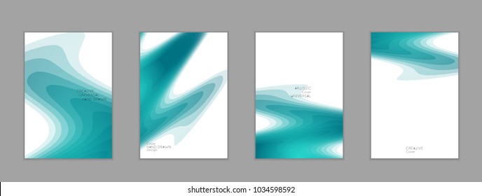Abstract cover template with gradient design elements. Poster with geometric shapes and gradient.