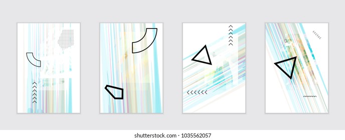 Abstract cover template with gradient design elements. Poster with geometric shapes and gradient.