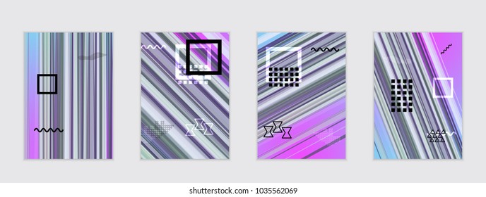 Abstract cover template with gradient design elements. Poster with geometric shapes and gradient.